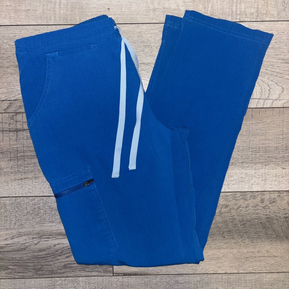Figs Royal Blue Yola Skinny Scrub Bottom Size Small